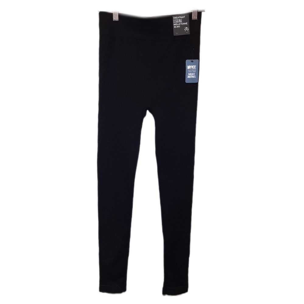NEW Streetwear Society High Waist Sweatpant Leggings Thick Casual Black Size M/L